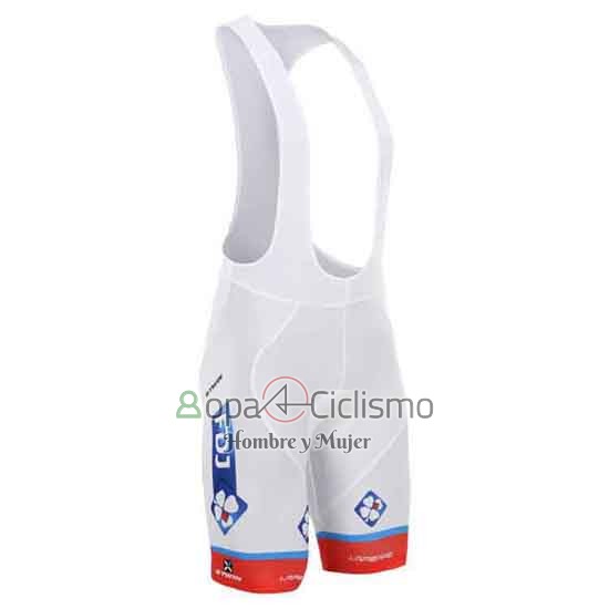Fdj Ropa Ciclismo Culotte Corto 2015 Mangas Cortas Blanco y Azul